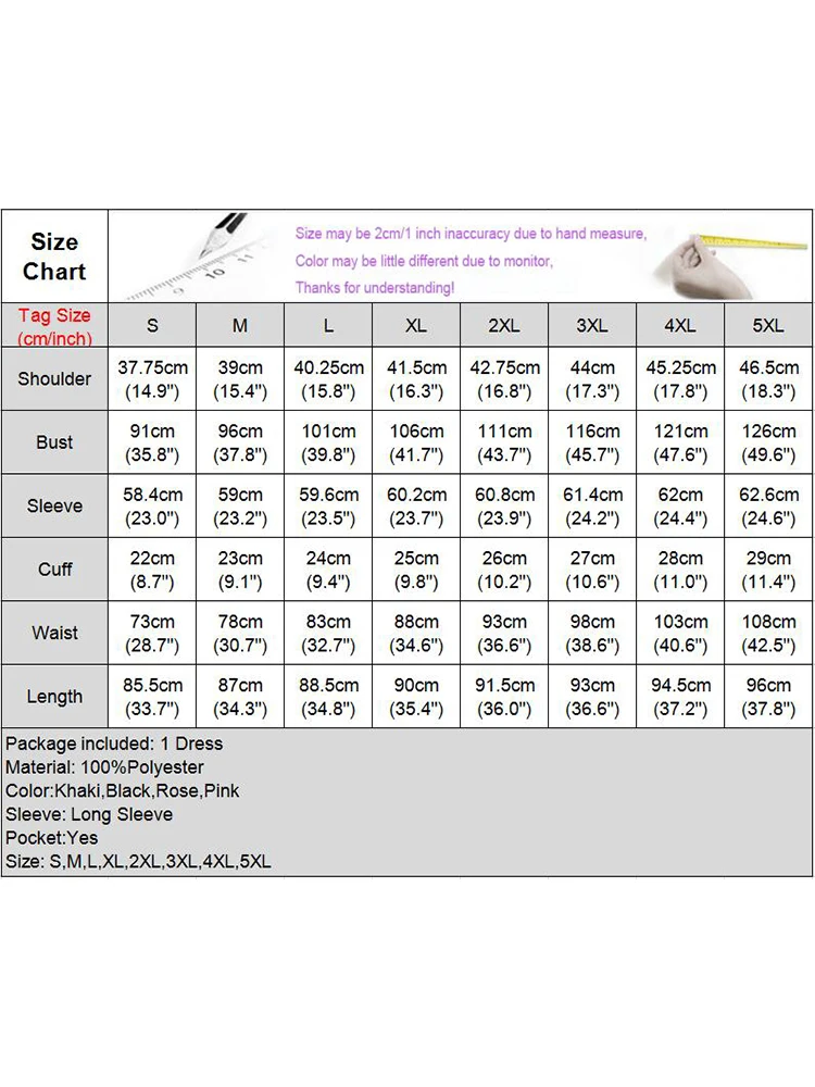 Women Long Sleeve Mini Dress 2024 VONDA Summer Sundress Elegant Solid Color Casual Loose Buttons Pockets Short Vestidos — zdjęcie 7