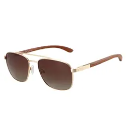ZENOTTIC 2024 Fashion Polarized Sunglasses Pilot Sun Glasses Unisex Classical Wood Spring Leg Shades for Drive Travel MM3001S