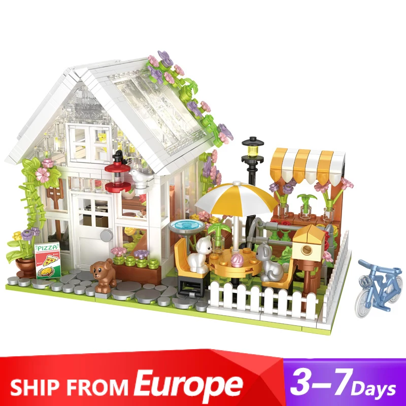 Klemmbausteine Kreative Experte modulare Gebäude moc 1188 Blumen haus Garten Modell pcs Bausteine