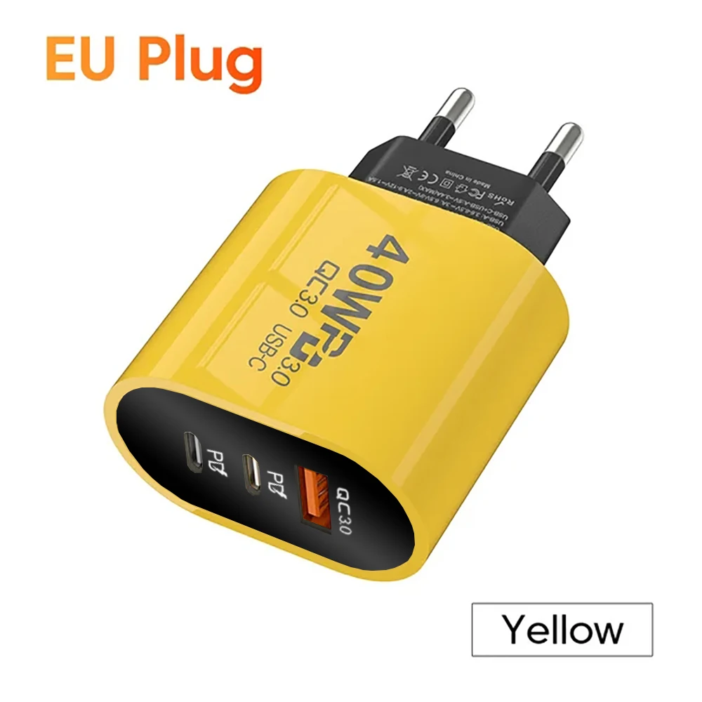 40W USB C Charger Quick Charge 3.0 USB Wall Charger PD Type C Phone Charger Power Adapter For iPhone 14 Xiaomi13 HuaweiSamsung image 5