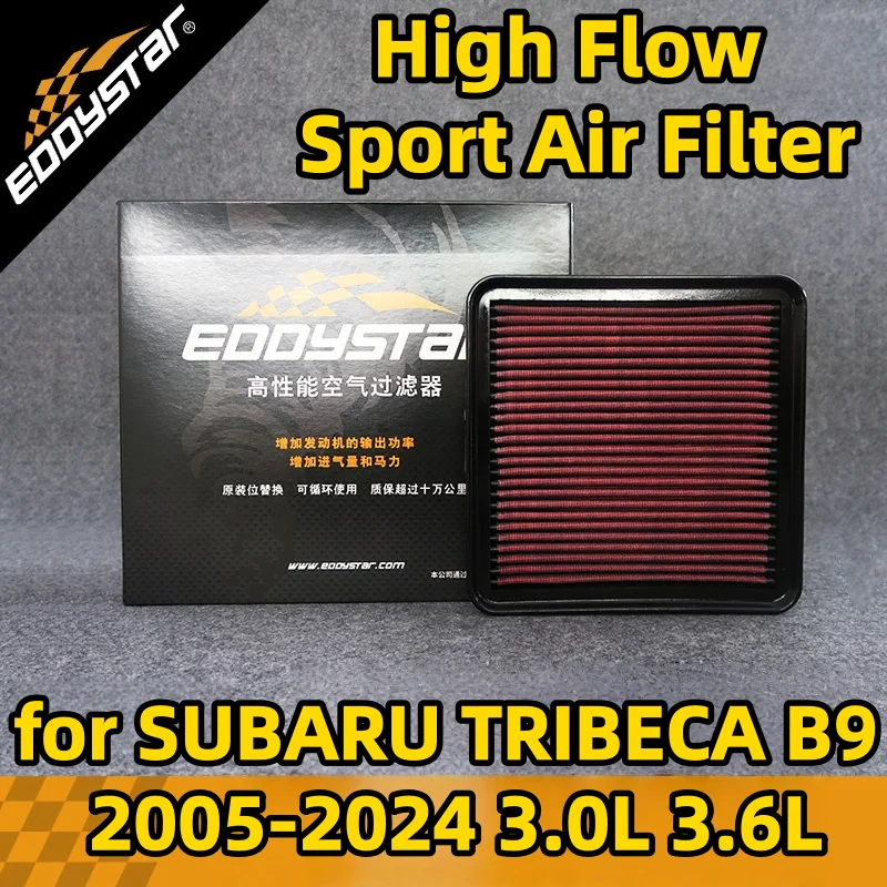 

High Flow Sport Air Filter for SUBARU TRIBECA B9 2005-2024 3.0L WXE 3.6L WXF Washable Racing Intake Filters