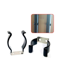 10PCS  Black PVC Stainless Steel Clips  20mm 25mm 30mm 40mm 50mm 55mm 60mm  Base Tool Clips Heavy Duty Narrow Spring U Clip