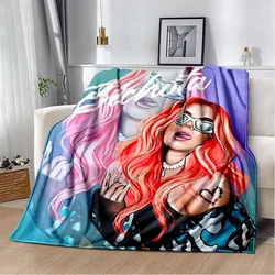 3D Printing Karol G Singer HD Blanket,Soft Throw Blanket for Home Bedroom Bed Sofa Picnic Travel Office Rest Cover Blanket Kids