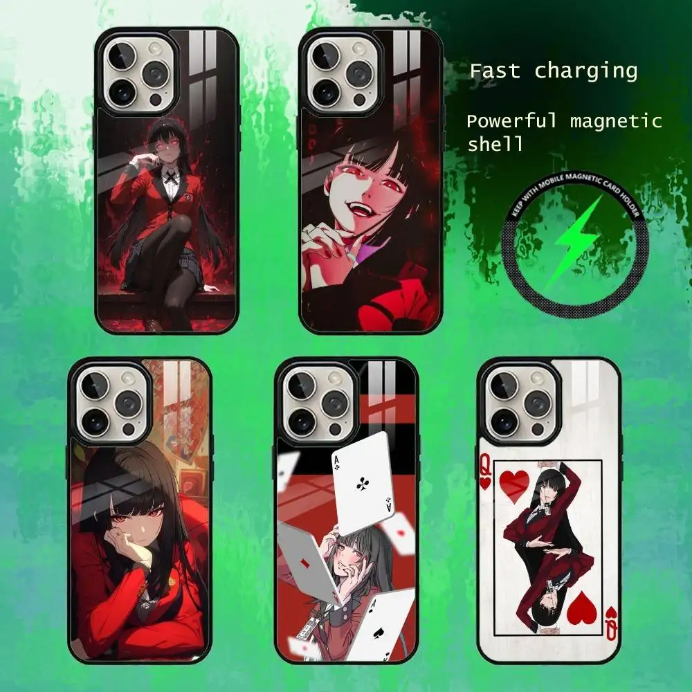 

K-Kakegurui Y-Yumeko Phone Case For iPhone17,16,15,14,13 Plus,Pro Max Magnetic For Magsafe Wireless Charging