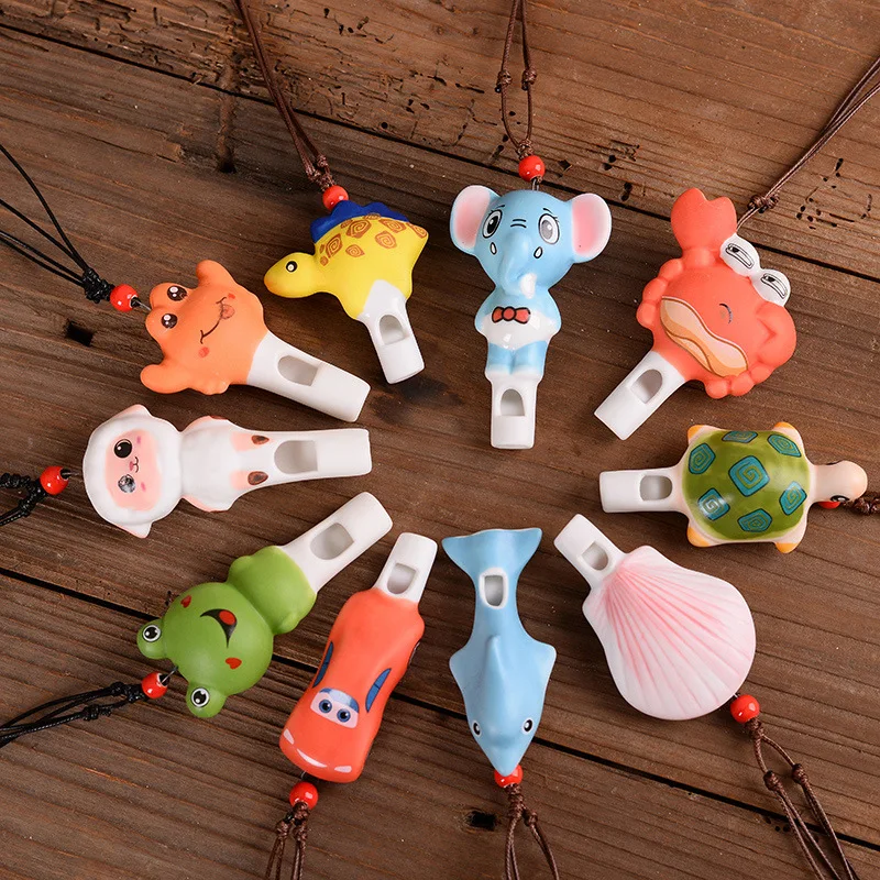 Cartoon Whistle Ceramic Crafts Tourist Scenic Area, Hot Selling Children's Toy Whistles at Ground Stalls and Temple Fairs