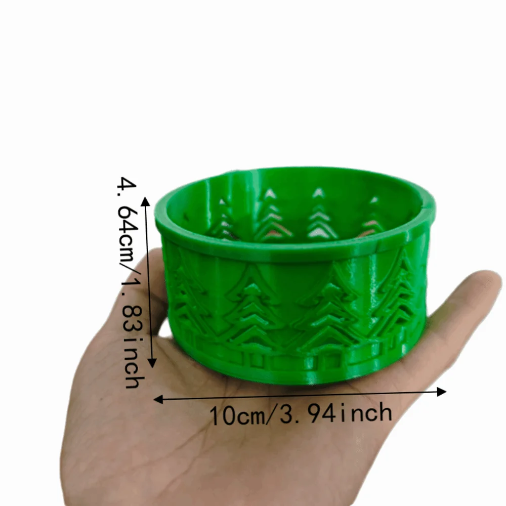 Runde, hohle Schmuckaufbewahrungsschale, leicht, Weihnachtsbaum-Ausschnitt, Weihnachts-Aufbewahrungsschale, niedlich, 3D-Druck – Detail 1