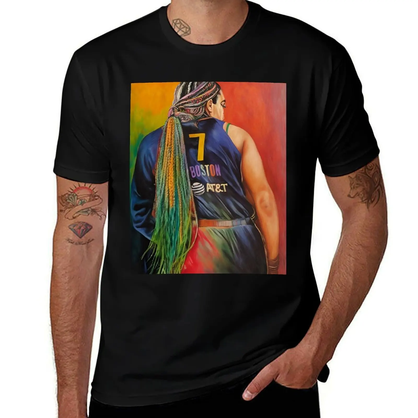 Aliyah Boston - Paint Art T-Shirt shirts graphic man t shirt mens funny t shirts