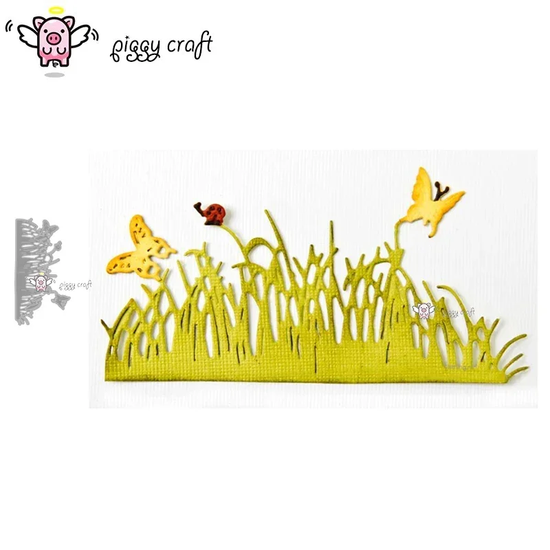 

Piggy Craft metal cutting dies cut die mold Grass butterfly insect Scrapbook paper craft knife mould blade punch stencils dies