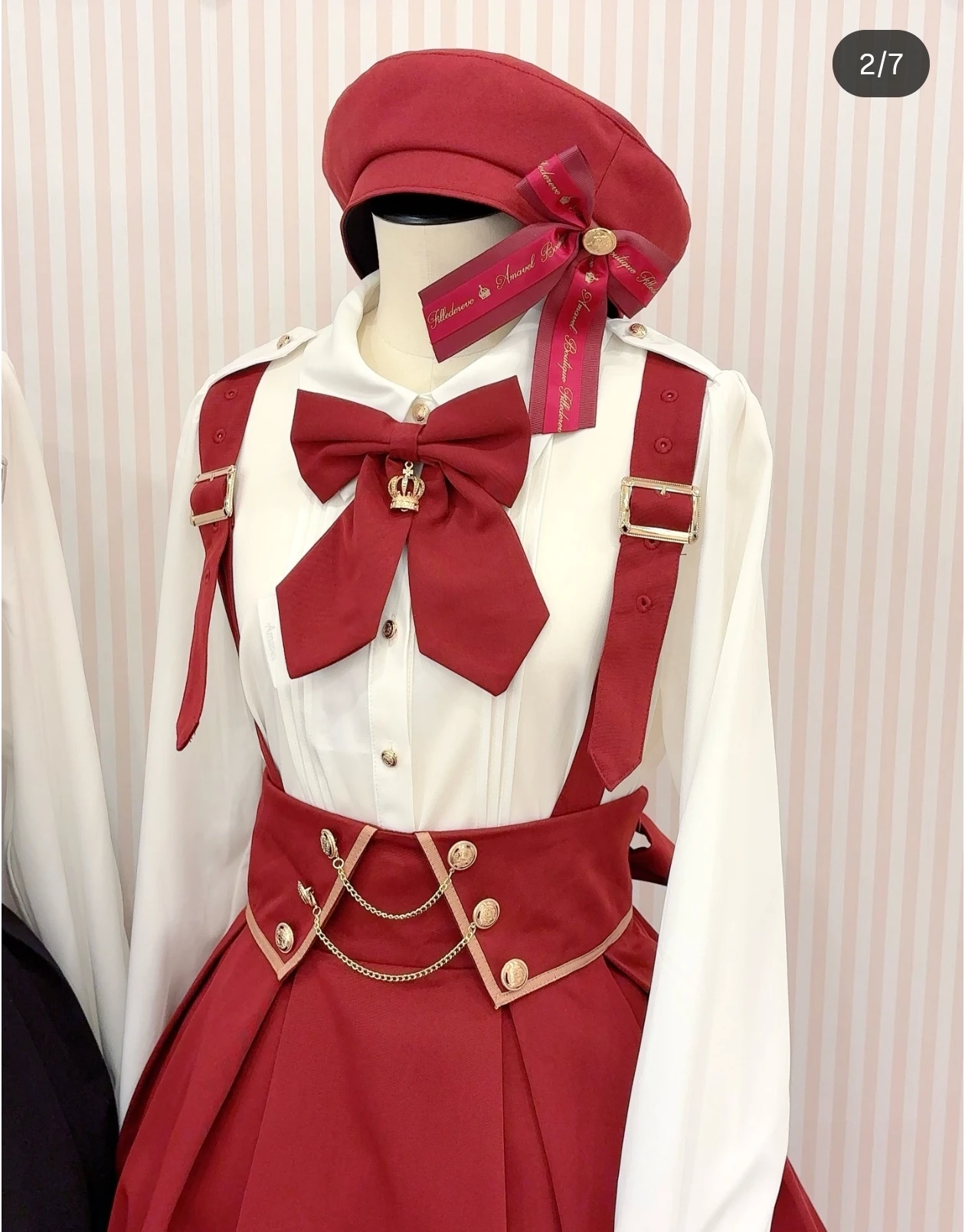 النمط الياباني أنيقة الحلو دمية طوق القوس طويلة الأكمام تنوعا قميص عالية الخصر ضئيلة ألف خط التنانير قطعتين مجموعة للنساء #4