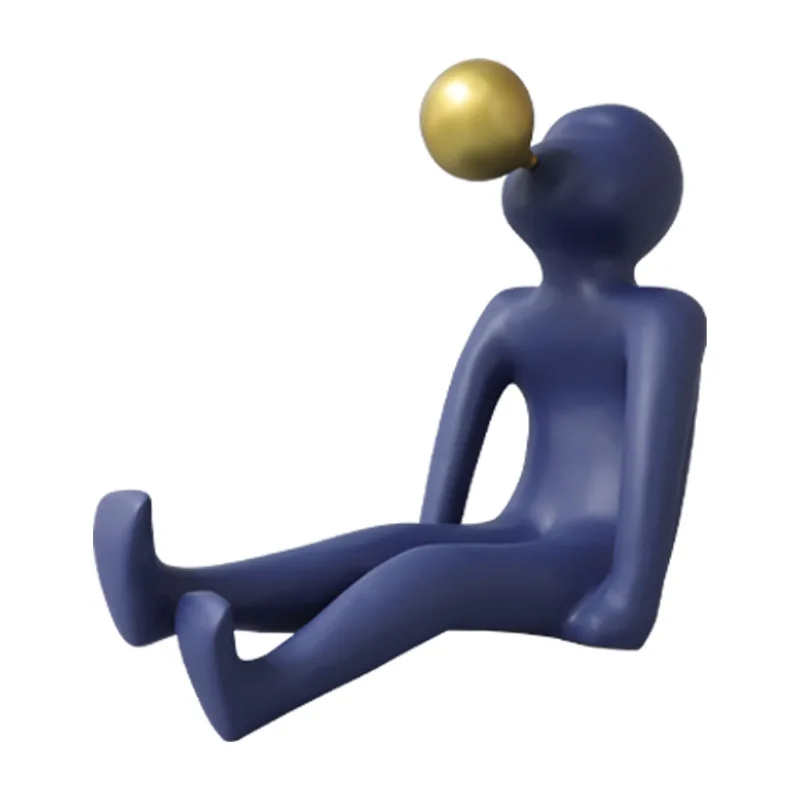 

Nordic modern creative bubble blowing character ornament model room office living room TV cabinet bookcase wine cabinet jewelry