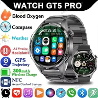 Reloj 5 Pro GPS NFC reloj inteligente hombres HD AMOLED pantalla ritmo cardíaco llamadas Bluetooth IP68 impermeable hombre Fitness Smartwatch 2025 nuevo