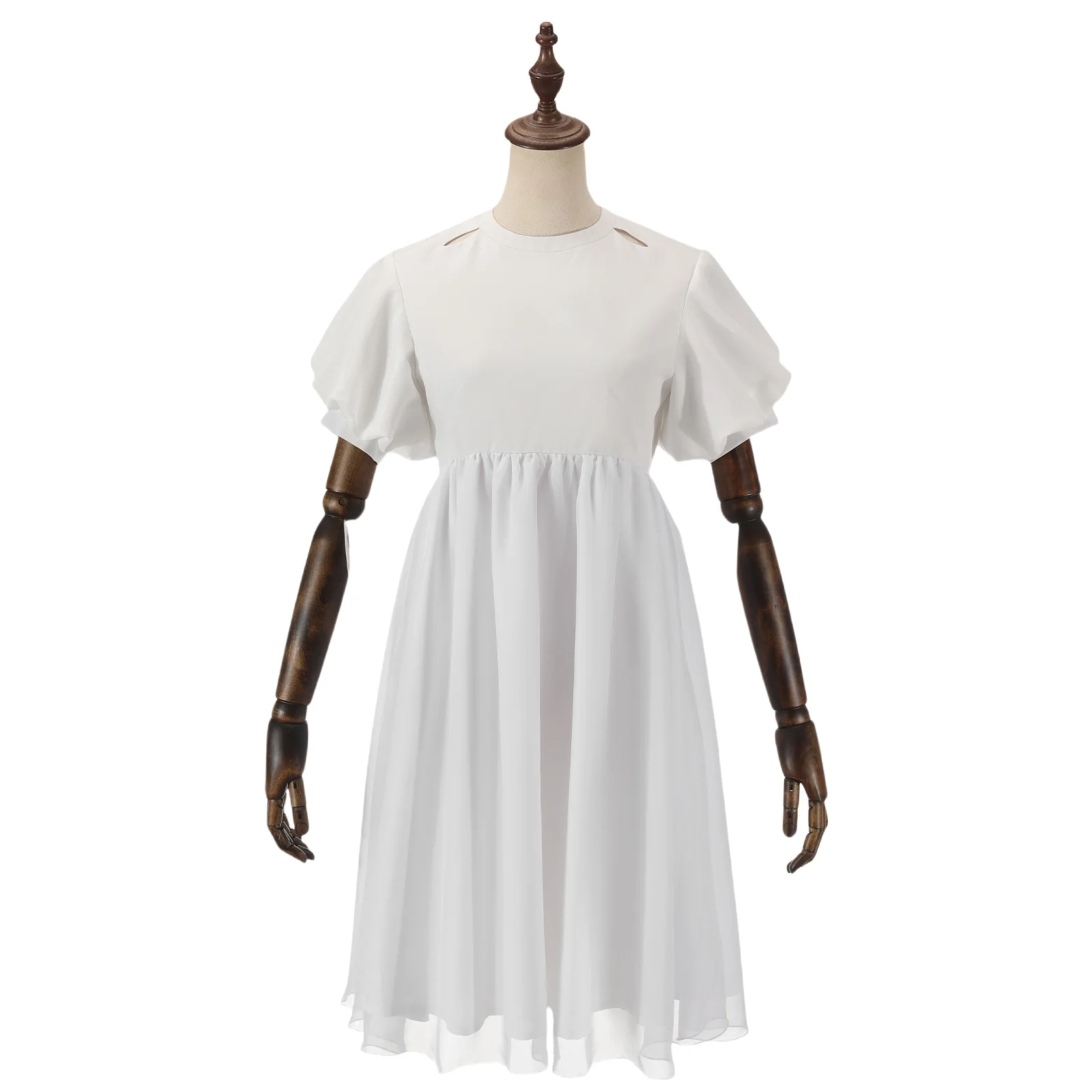 

Alien Sua Cosplay Costume Anime Girl White Bubble Sleeve Dress Idol Concert Stage Performance Costume Halloween Party Uniform