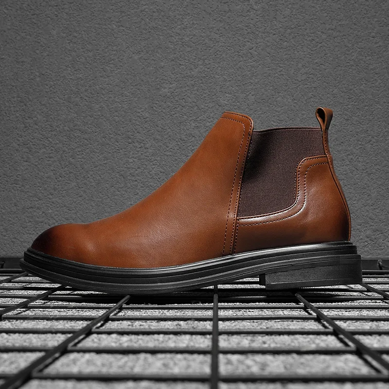 

Men's autumn and winter boots Classic British style Work Office Business 38-48 High quality leather shoes adults suits Luxury