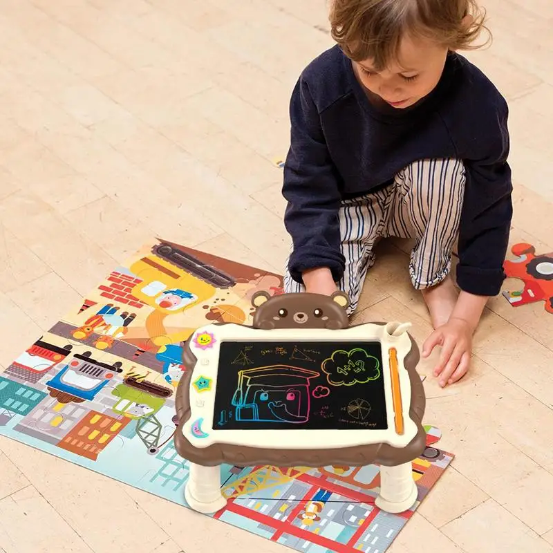 Drawing Pad For Kids Educational Doodle Pad With Stand Reusable Learning Tool Art Supplies For Home School Travel