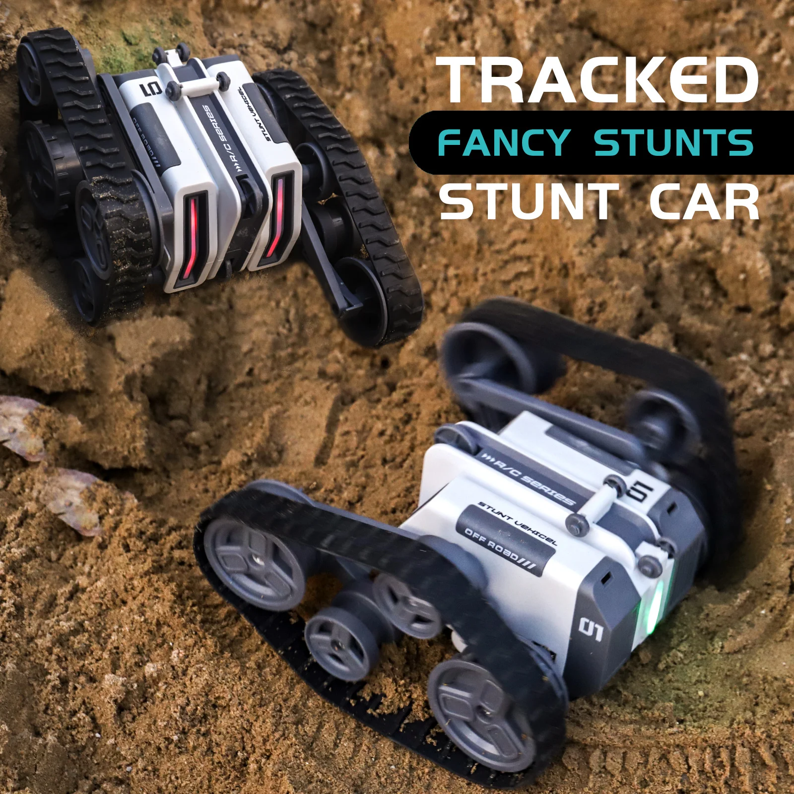 best rc car high speed tracked stunt car 360° rotation RC car 4WD remote control car 2.4G double-side driving boy‘s toy gift