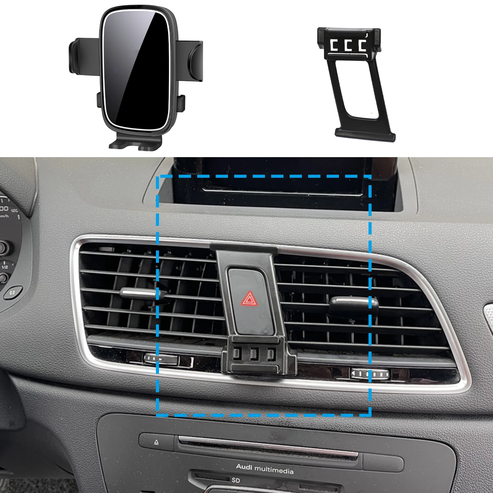 يصلح لأودي Q3 2013 2014 2015 2016 2017 2018 مخصص صالح حامل هاتف جبل لوحة القيادة قاعدة الشاشة لا الحفر سيارة     اكسسوارات #1