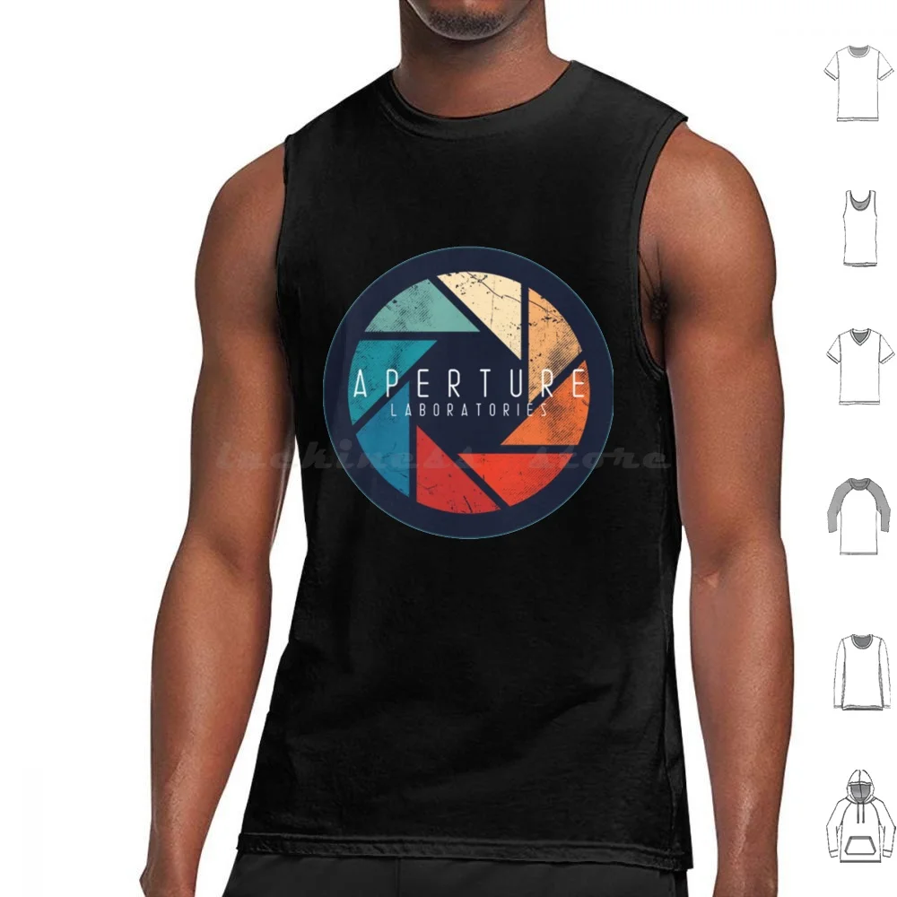 Aperture ( 4 ) Tank Tops Vest Sleeveless Portal Aperture Portal 2 Aperture Science Science Aperture Glados Valve Gaming Half