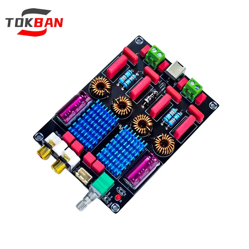 

TOKBAN 100 Вт * 2 двойной чип TPA3116 2,0-канальный стереоусилитель HIFI цифровой усилитель плата для домашнего кинотеатра