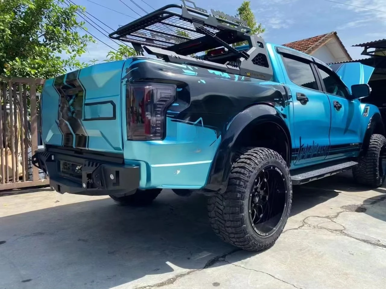 Body Kit for Ranger T6 T7 T8 2012-2018 Upgrade 2019 F-150 Raptor For Front Bumper Ranger Grille LED Headlights Car Bumper