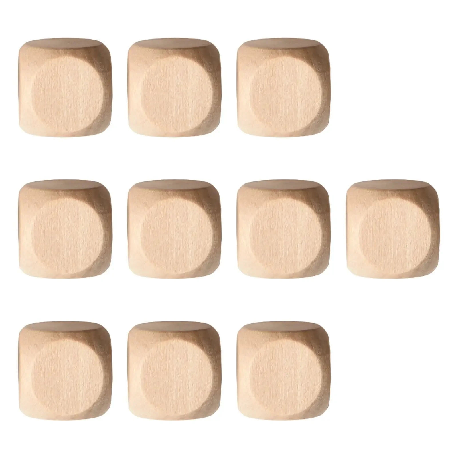 10PCS Blank Wooden Dice Unfinished Wood Cubes Square Blocks DIY Craft Printing Endless Possibilities Accessories