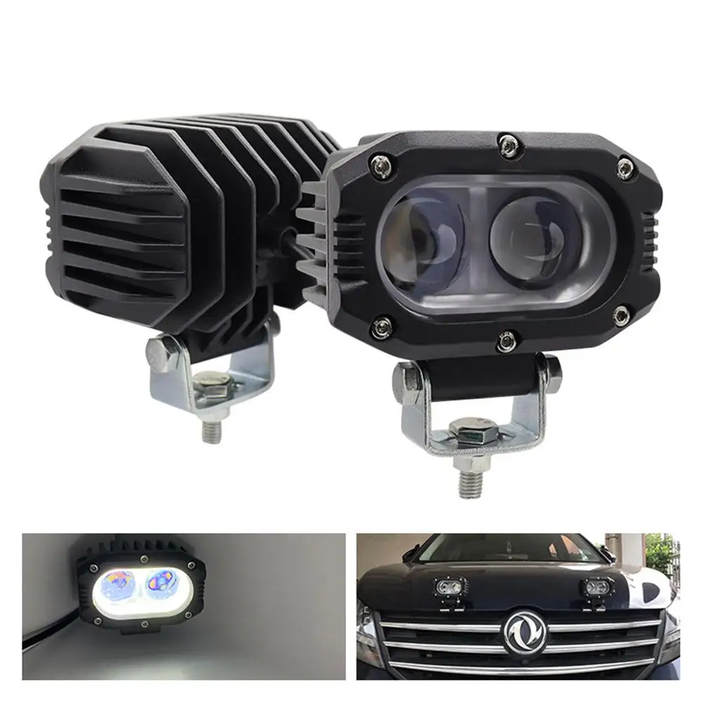 1Pcs Car LED Headlight 4000lm Strong Light Spotlight Fog Lamp For Motorcycle Truck Tractor Trailer SUV Off-Road Vehicle