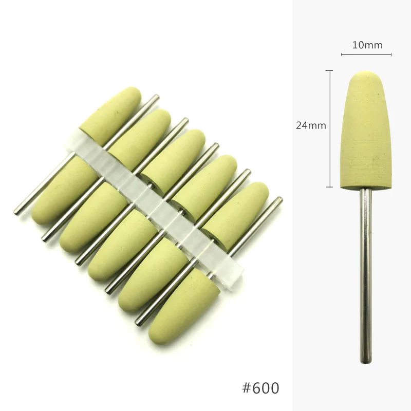 HYTOOS 10 قطعة سيليكون مسمار مثقاب الخشب الروتاري تلميع أداة بت ل مانيكير باديكير العناية بالأظافر الحفر الكهربائية اكسسوارات