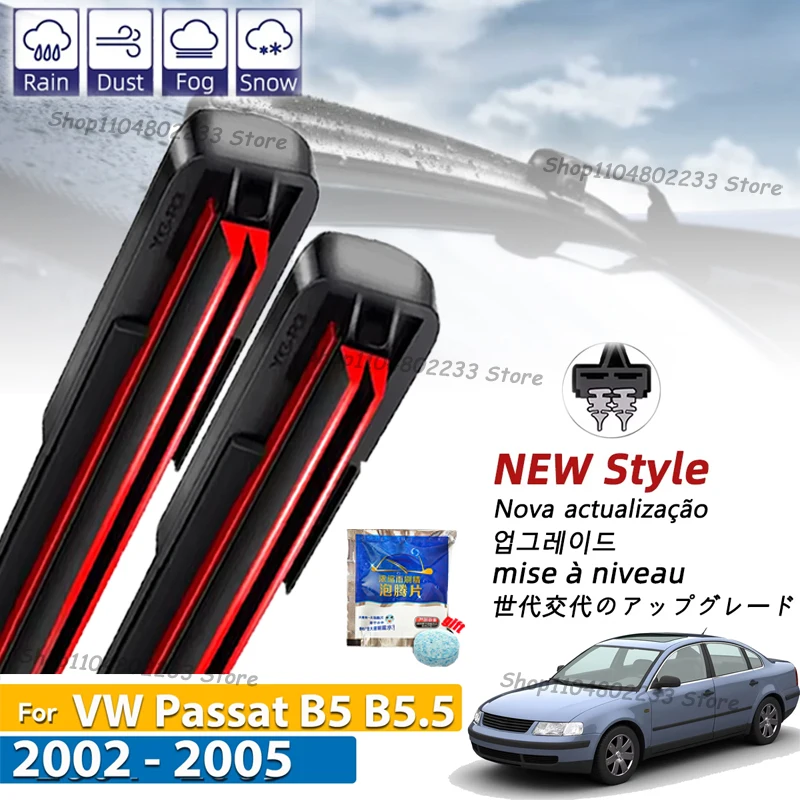 

LHD Front Wiper Blades For VW Passat B5 B5.5 2002 - 2005 Windshield Windscreen Window Brush Wiper Rubber Refill 21"20"