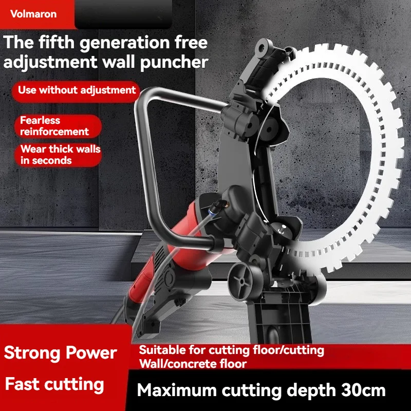 

Новый резак для бетонных стен без регулировки, мощный станок для резки кирпичных стен, глубина резки 30 см, циркулярная пила, резак для стен