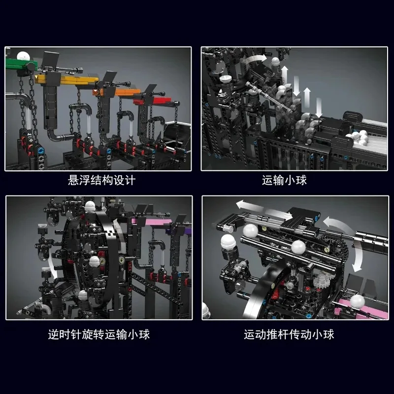 Schimmel Koning 26006 Technische Rollende Bal Bouwsteen De Gemotoriseerde Regenboog Tensegrity Model Assemblage Marmer Run Speelgoed Kids Gift