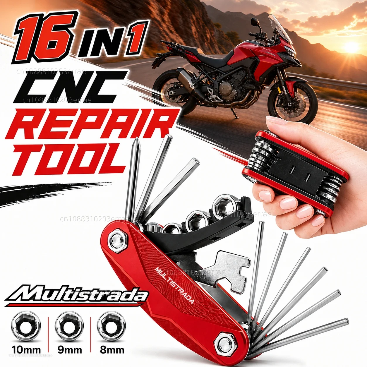 

For DUCATI Multistrada 950 1100 1260 1200 S GT 1200S V4 Motorcycle Tool Repair Kit Multifunctional Screwdriver Wrench Hex Key