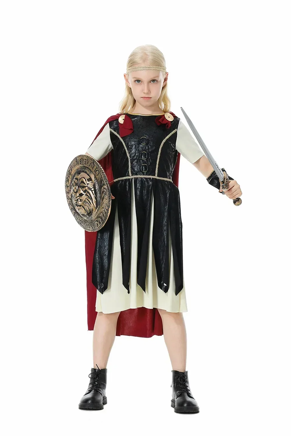 Costume de chevalier Kokor pour garçons et filles, tenue de cosplay adulte, uniforme de gladiateur spartiate, prairie romaine