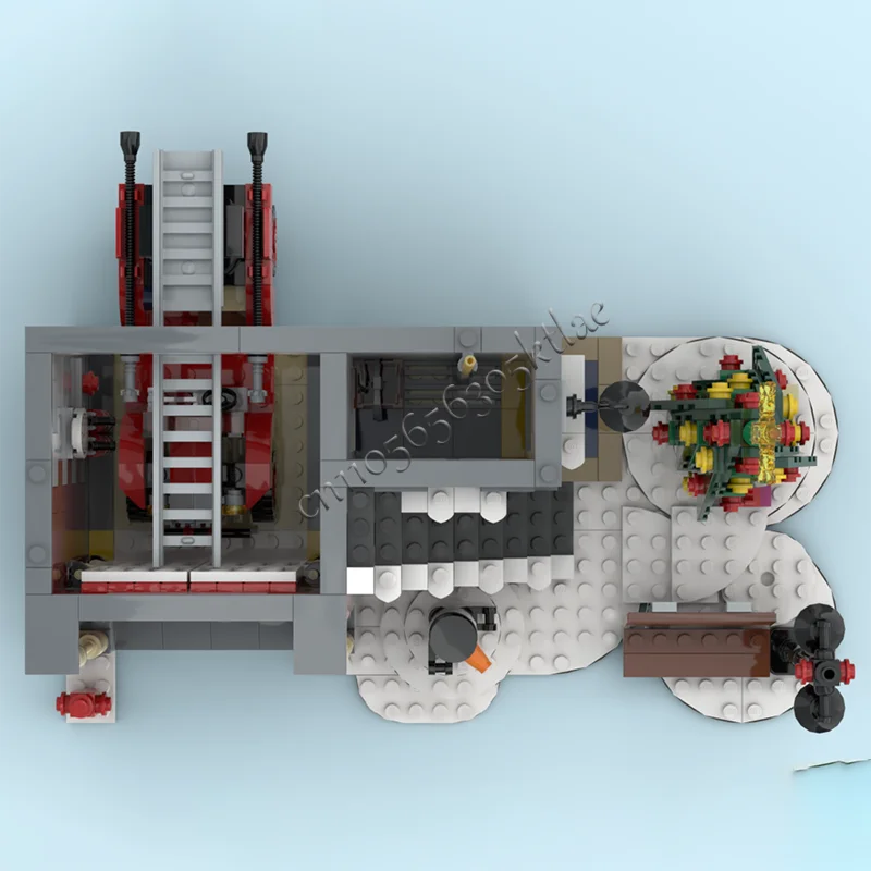 1181 Uds. MOC esquina invierno pueblo estación de bomberos bloque de construcción arquitectura Retro modelo juguete de exhibición niños montaje regalos de cumpleaños