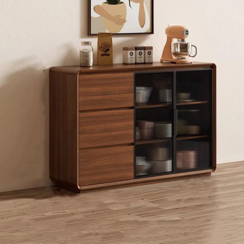 With Open Shelves Classic Living Room Cabinets Brown Display Storage Wood Living Room Cabinets Drawers Luxury Vitrina Furniture