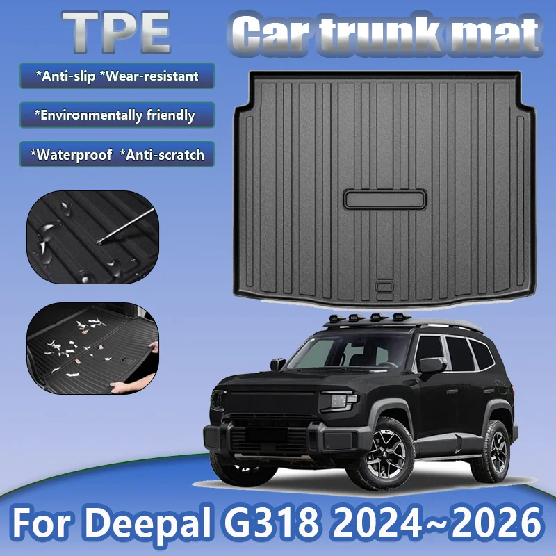 Kofferraummatte für Deepal G318 2024 2025 2026 Wasserdicht Schmutzabweisend TPE Gummi Kofferraumunterlage Laderaumauskleidung Innenraumzubehör
