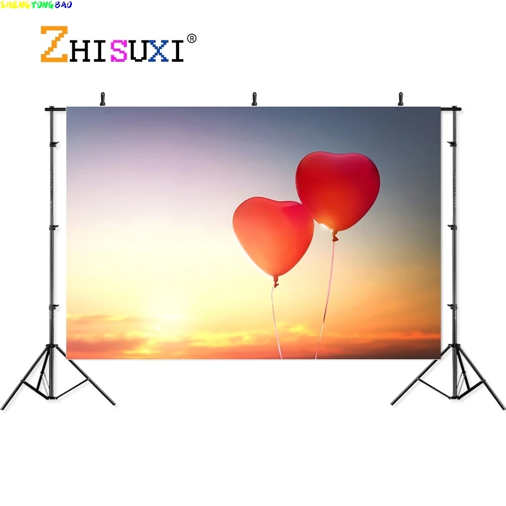 Vinyl Custom Valentine Day Photography Backdrops Prop Love Heart Rose Flower Wooden Floor Photo Studio Background  ZOOM-05