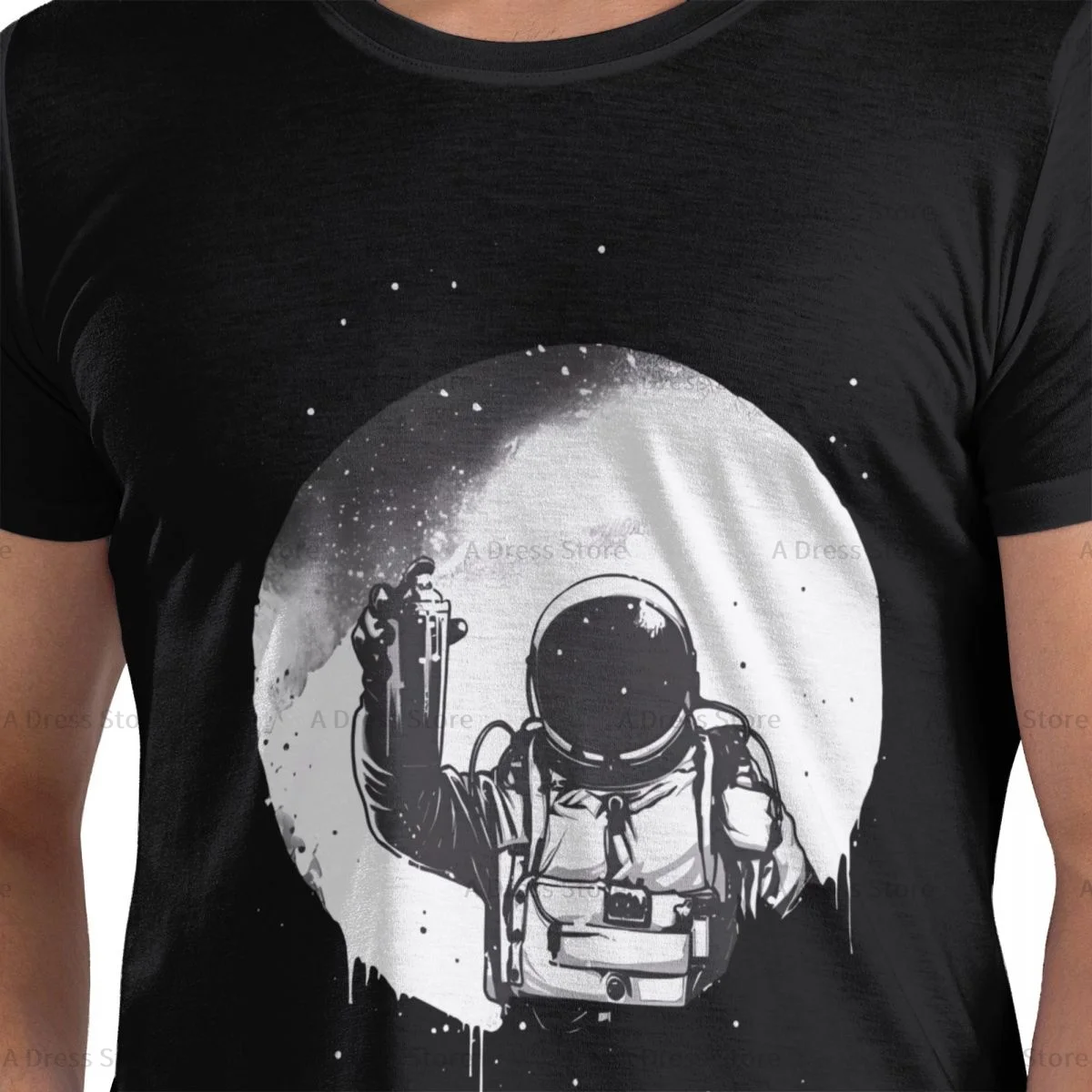 Astronauts Cherish The Lunar Environment Moon Men's round neck Oversized T-shirt,Men's summer Vintage Casual Cotton Tee Shirt