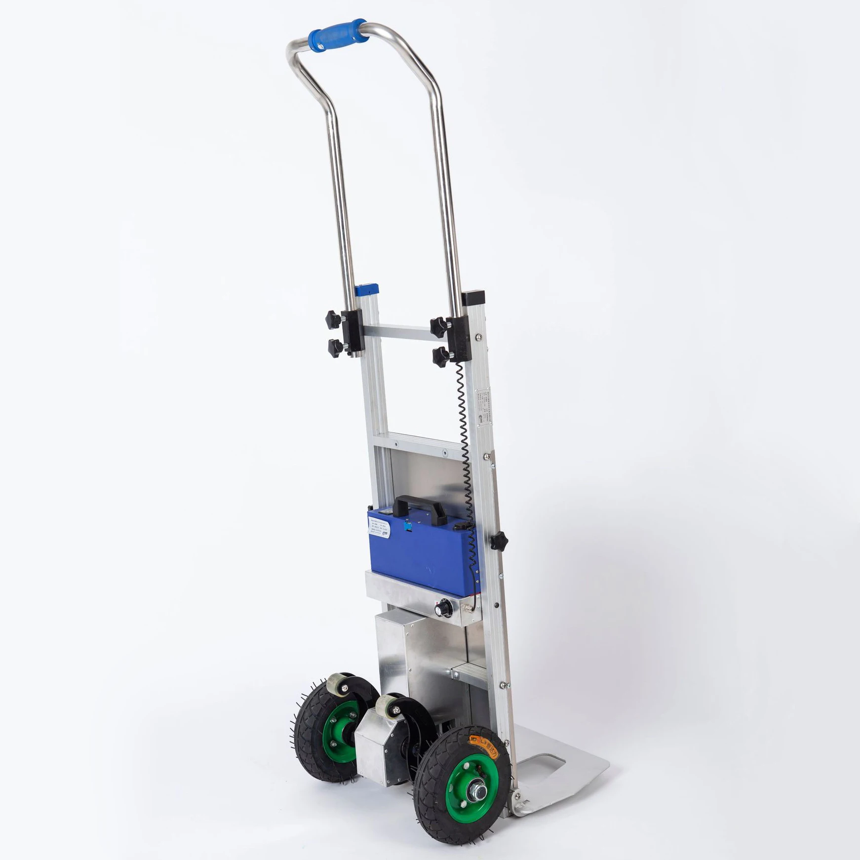 จีนอลูมิเนียม Lithium-ion ไฟฟ้า Climber บันไดมือรถเข็นสองล้อ Climber บันไดไฟฟ้าโหลดสูงรถเข็น Cargo