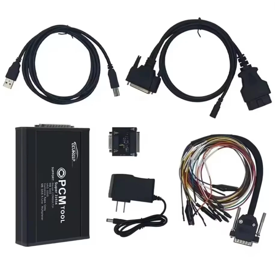 PCMFLASH FLASH Bench V1.20 أداة برمجة الكمبيوتر ECU للسيارات 67 في 1 USB Dongle مجموعة كاملة مع البلاستيك