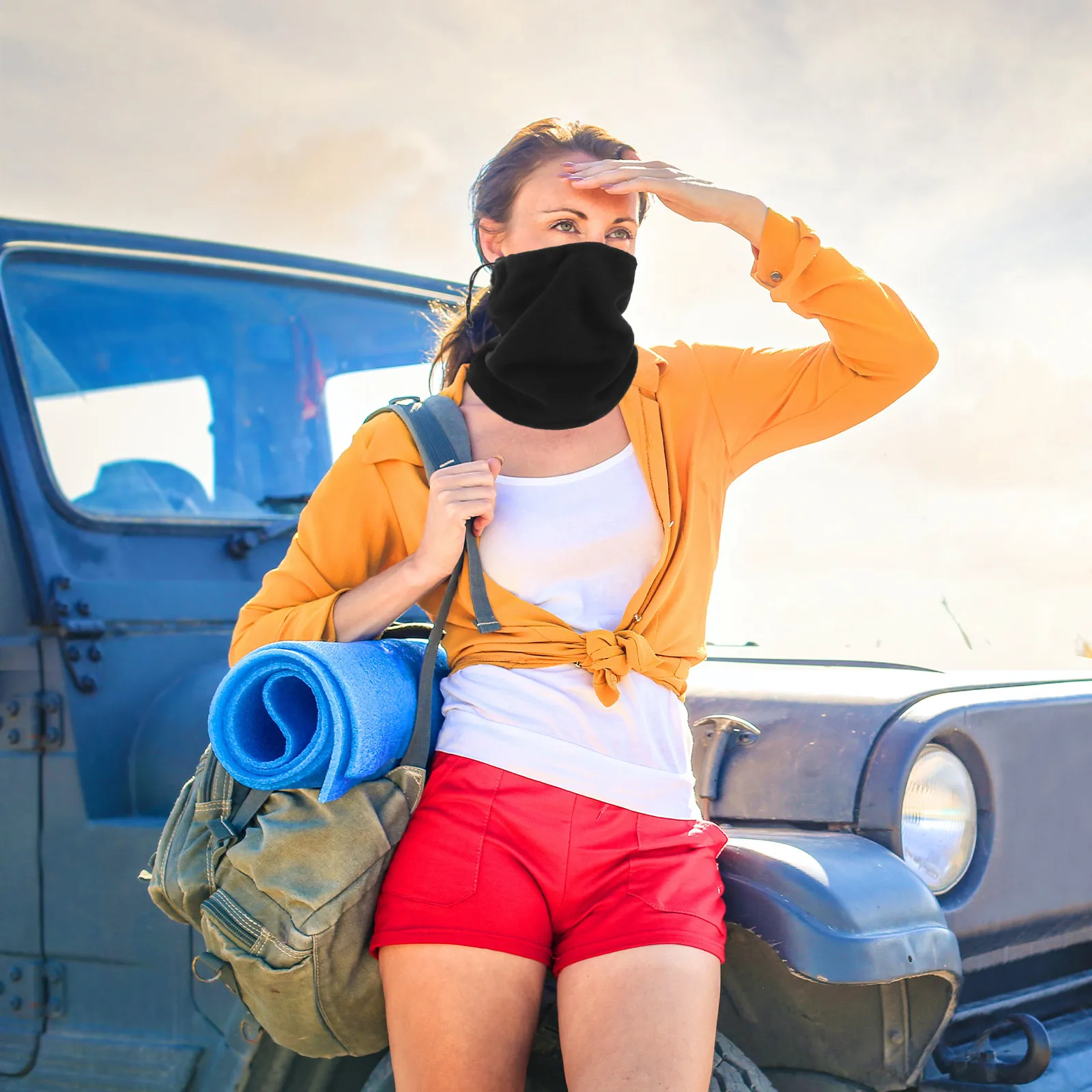 

4Pcs Winter Neck Warmer Face Mask Scarf Warm Windproof Breathable Unisex Sportscarf for Skiing Cycling Hiking Cold Weather Use