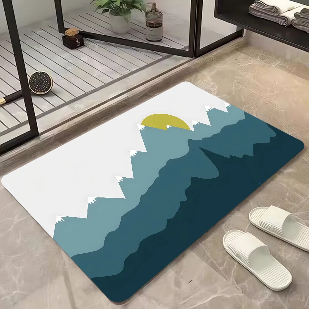 Mountain Art Kitchen Mat Carpet Main Door Entry Mat Choice Entrance Doormat Room Mats Home Rugs Foot Floor Bathroom Bath Living