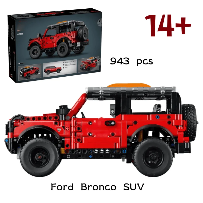 

2026 NEW 943 Pcs Mechanical Gear Building Block Set 42213 SUV Car Model Kit Toy for kids Birthday Christmas Gifts