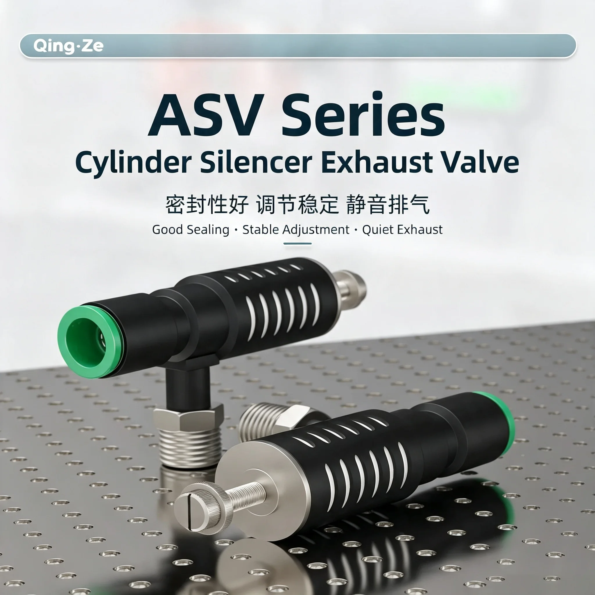 1PCS Quick Coupling Exhaust Valve Throttling Muffler ASV310F ASV410F ASV510F with Multiple Sizes - 01-02-03-04-06S-08S-10S-12S