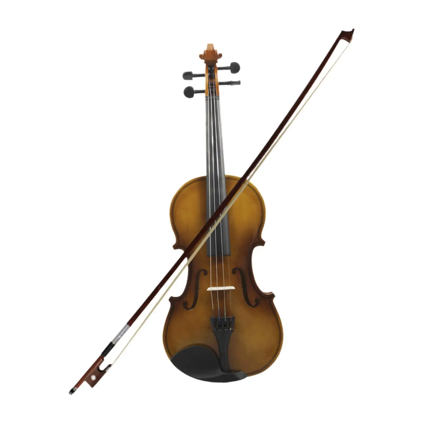 4/4 Full Size Violin Wood Fiddle Acoustic Violin Fiddle Stringed Musical Instruments Violin for Kids Adults Birthday Gifts