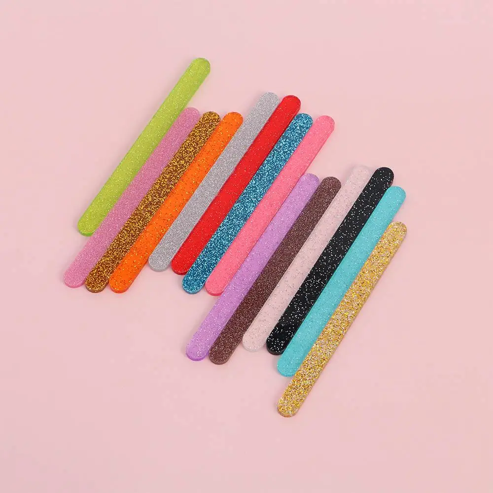 10/50Pcs Glitter Baby Shower Crafts Acrylic DIY Ice Cream Sticks Kids Gift Party Supplies Popsicle Stick