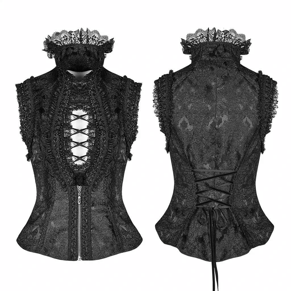 PUNK RAVE Women\'s Gothic Lolita Sexy Vest Steampunk Retro Party  Club Stage Performance Women Waistcoat Streetwear