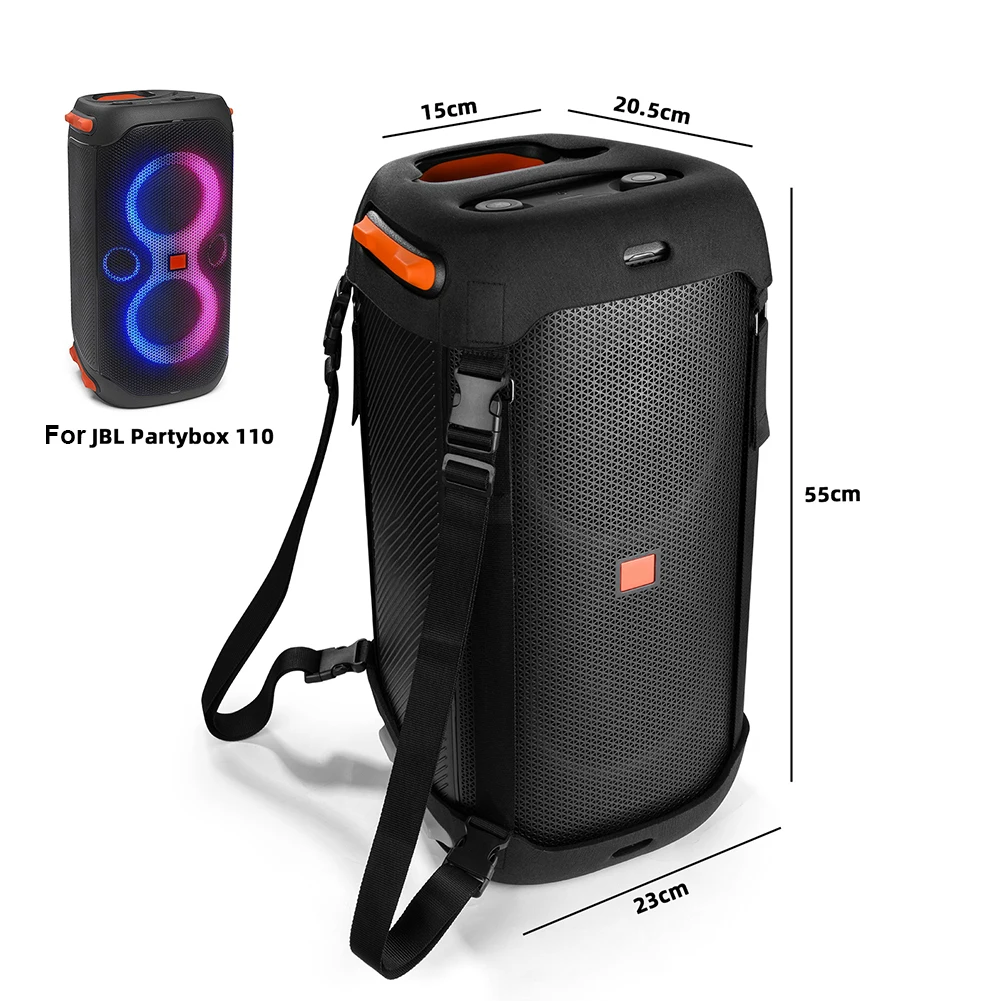 Étui de transport de voyage avec sangle pour touristes initiés, support de voyage, poudres pour JBL Partybox 110, haut-parleur portable