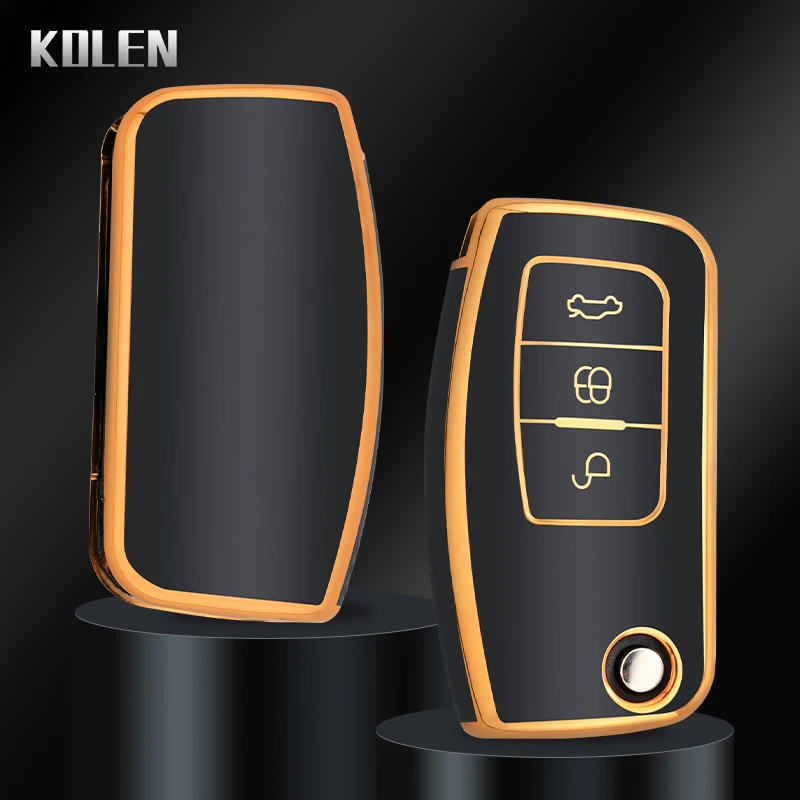 TPU Auto Flip Schlüssel Fall Abdeckung Shell Fob Für Ford Fiesta Focus 2 Ecosport Kugua Falcon Escape C-Max schutz Zubehör