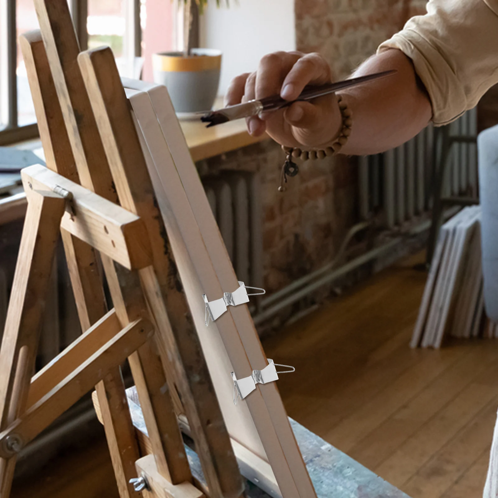 Canvas Clip Stainless Steel Wet Metal Paper Clips Picture Frame Backing Holder Clamps Framing Small Carrier Fasteners