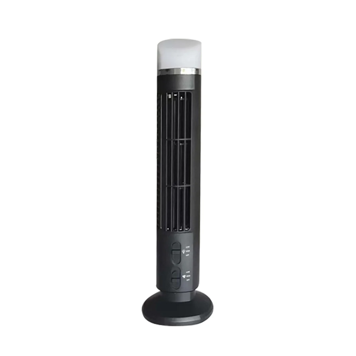 A97G Portable Air Cooler Fan,Streamlined Tower Fan with LED,Powerful Wind,Space-Saving, Bladeless Design, USB Interface Black