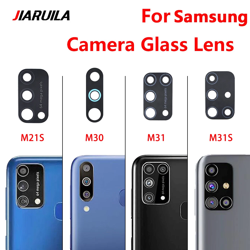 NEW Camera Glass Lens Back Rear Camera Glass Lens with Ahesive For Samsung M31 M31S M32 M53 M52 5G M40 M51 M30 M20 M10 M62